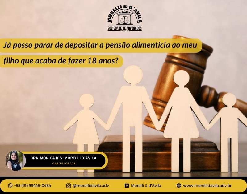 Featured image for “JÁ POSSO PARAR DE DEPOSITAR A PENSÃO ALIMENTÍCIA AO MEU FILHO QUE ACABA DE FAZER 18 ANOS?”
