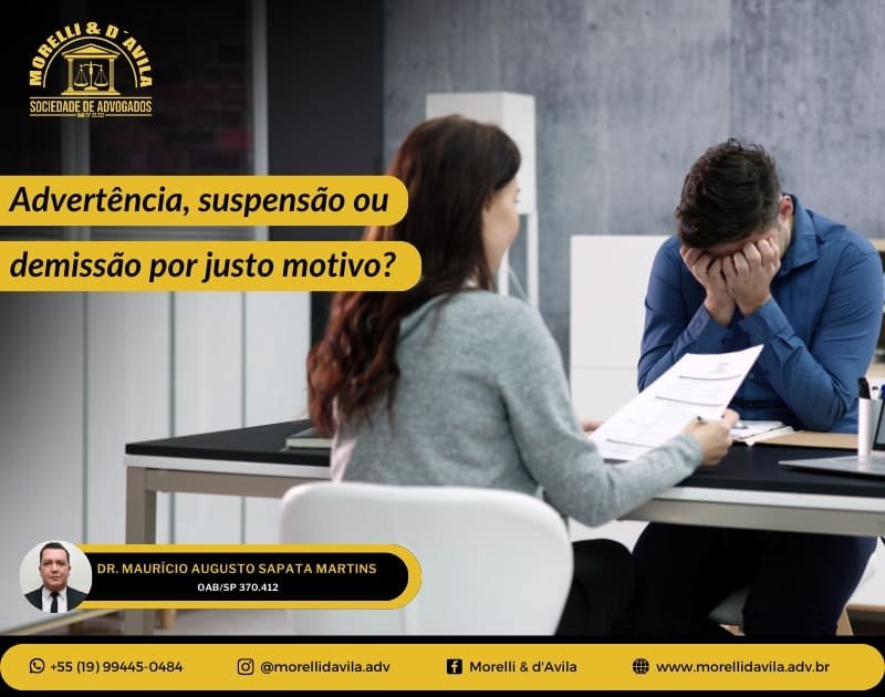 Featured image for “ADVERTÊNCIA, SUSPENSÃO OU DEMISSÃO POR JUSTO MOTIVO? VOCÊ SABE QUAL É A REGRA PARA APLICAÇÃO DAS SANÇÕES DISCIPLINARES EM UMA EMPRESA?”