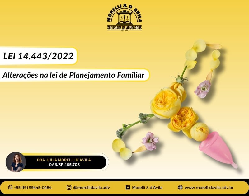 Featured image for “LEI 14.443/2022 E SUAS ALTERAÇÕES NA LEI DE PLANEJAMENTO FAMILIAR”