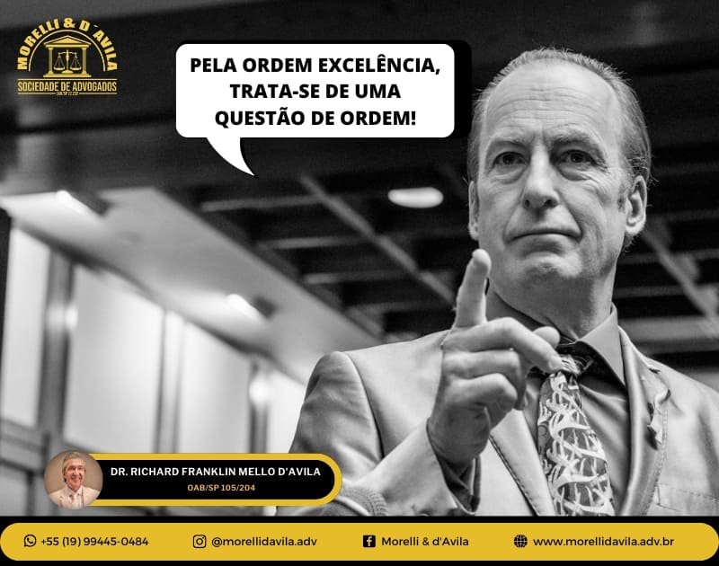Featured image for “PELA ORDEM EXCELÊNCIA, TRATA-SE DE UMA QUESTÃO DE ORDEM!”
